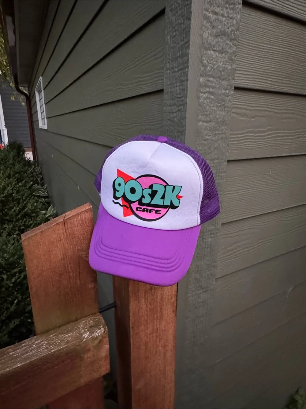 90s2K Café Purple Trucker Hat
